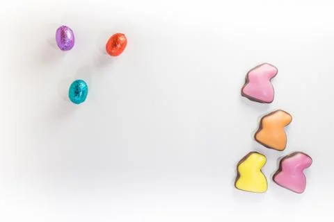 Easter candy flat Stock Photos