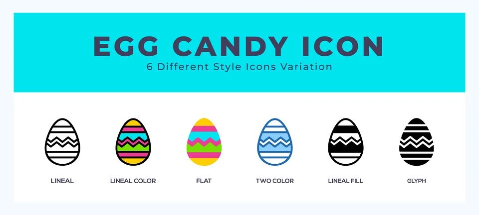 Easter candy icon set. vector illustration. Stock Illustration