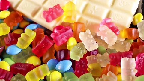 Easter Candy Say No to Sugar Overdose Diabetes Diabetic Sugar Free Healthy Life Stock Footage 172260427
