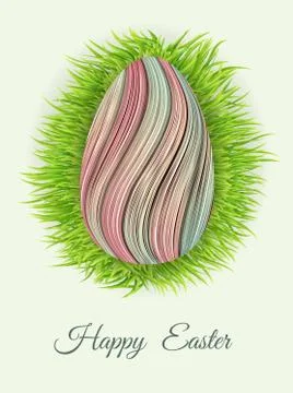 Easter card with an abstract egg. Stock Illustration