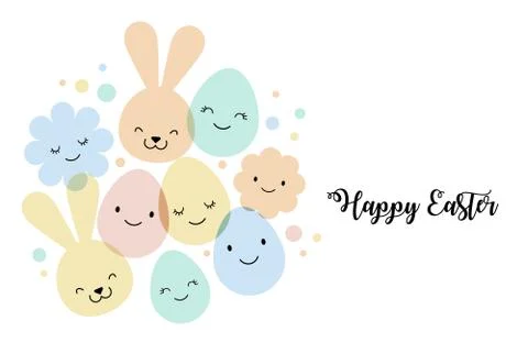 Easter card, banner and background design Illustrazione stock