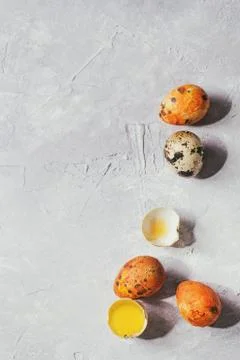 Easter card with colored eggs Stock Photos