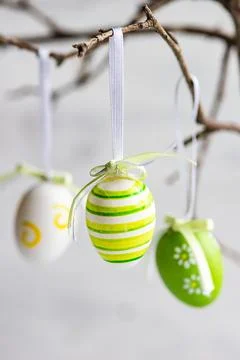 Easter card concept with eggs Stock Photos