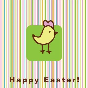 Easter card with copy space Stock Illustration