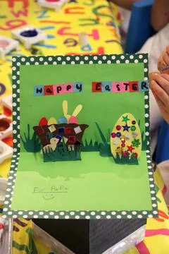 Easter Card craft hand made Stock Photos
