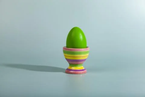 Easter card design. Easter egg on a stand Stock Photos