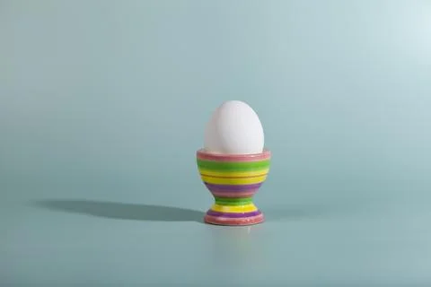 Easter card design. Easter egg on a stand Stock Photos