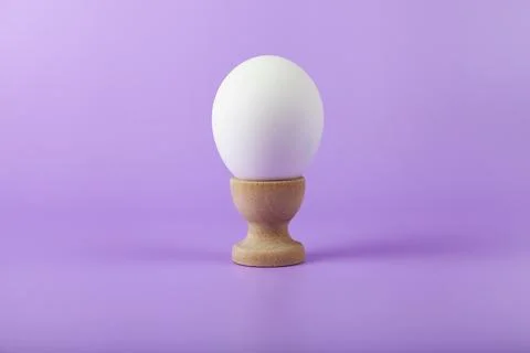 Easter card design. Easter egg on a stand Stock Photos