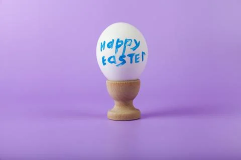 Easter card design. Easter egg on a stand Stock Photos