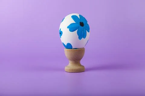 Easter card design. Easter egg on a stand Stock Photos