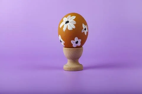 Easter card design. Easter egg on a stand Stock Photos