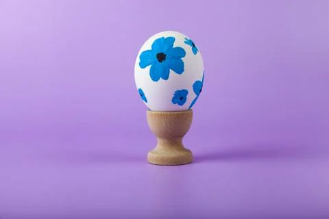 Easter card design. Easter egg on a stand Stock Photos