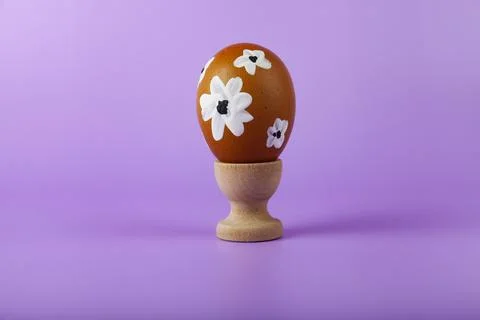 Easter card design. Easter egg on a stand Stock Photos
