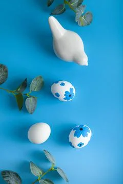 Easter card design. Easter eggs. Stock Photos