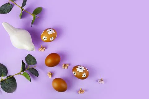 Easter card design. Easter eggs. Stock Photos