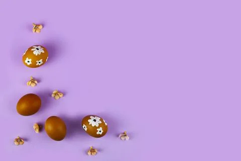 Easter card design. Easter eggs. Stock Photos