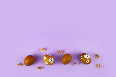 Easter card design. Easter eggs. Stock Photos