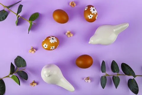 Easter card design. Easter eggs. Foto stock