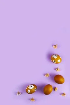 Easter card design. Easter eggs. Stock Photos