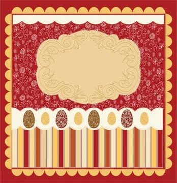 Easter card. easter egg with floral elements. vector illustration Stock Illustration