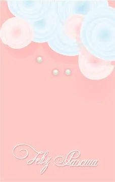 Easter card. Easter Sunday. Tender background with flowers. Vertical format.  Stock Illustration