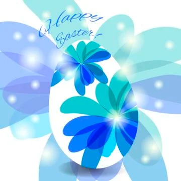 Easter card egg with wishes Stock Illustration