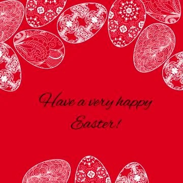 Easter card with a eggs Stock Illustration
