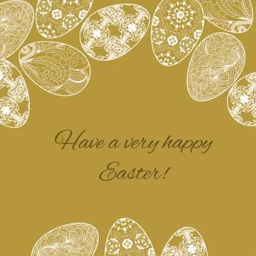 Easter card with a eggs Stock Illustration