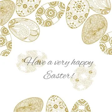 Easter card with eggs Stock Illustration