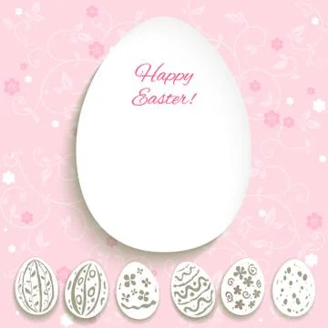 Easter card with eggs Stock Illustration