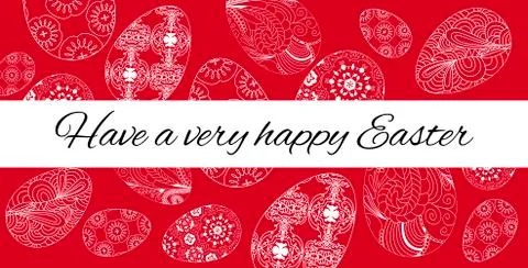 Easter card with eggs Stock Illustration