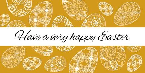 Easter card with eggs Stock Illustration