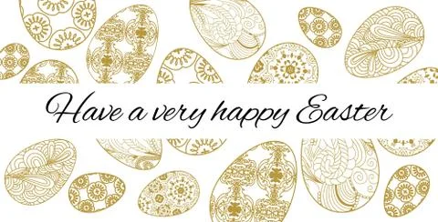 Easter card with eggs Stock Illustration