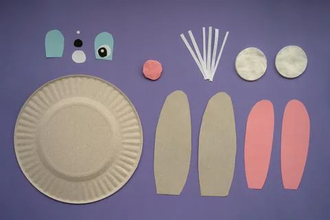 Easter card handmade. Step by step photo instruction. Children's art projec.. Stock Photos