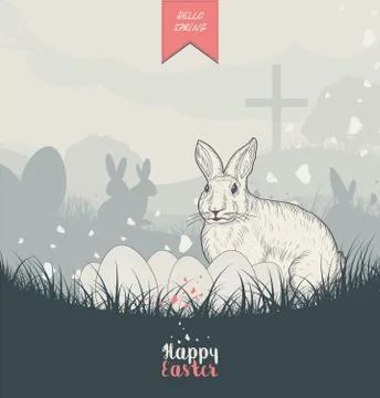 Easter Card Illustrazione stock