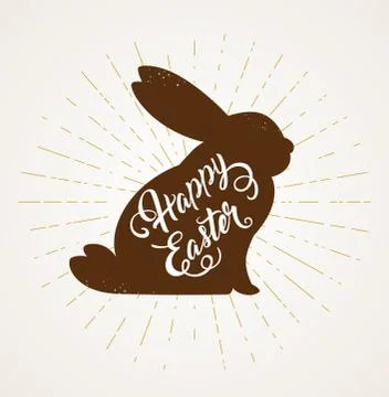 Easter card with rabbit Stock-Illustration