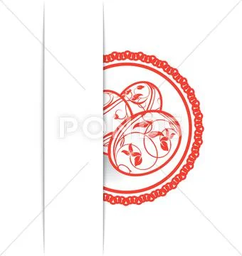 Easter card with set eggs Ilustraciones de archivo