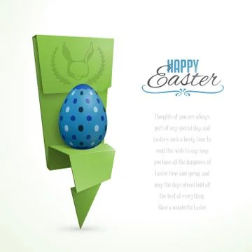 Easter card template Illustrazione stock