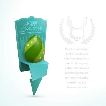 Easter card template Illustrazione stock