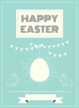 Easter card template Illustrazione stock