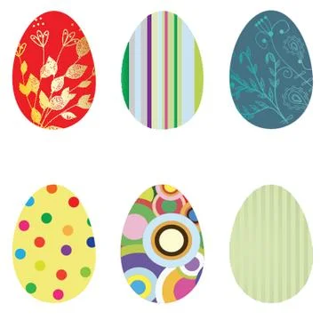 Easter card with two hand drawn eggs Stock Illustration