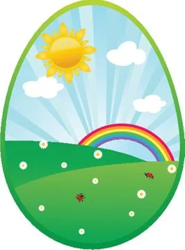 Easter card with two hand drawn eggs Illustrazione stock