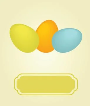 Easter card with two hand drawn eggs Stock-Illustration