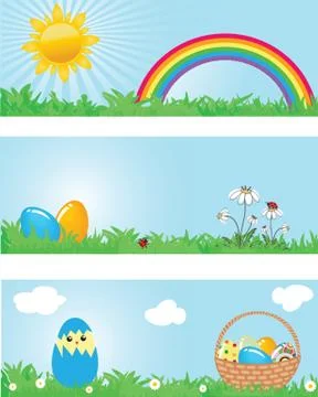 Easter card with two hand drawn eggs Illustrazione stock