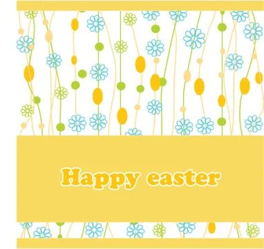 Easter card with two hand drawn eggs Stock Illustration