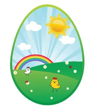 Easter card with two hand drawn eggs Illustrazione stock