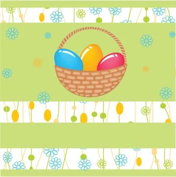 Easter card with two hand drawn eggs Stock-Illustration