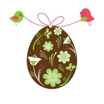 Easter card with two hand drawn eggs Stock-Illustration