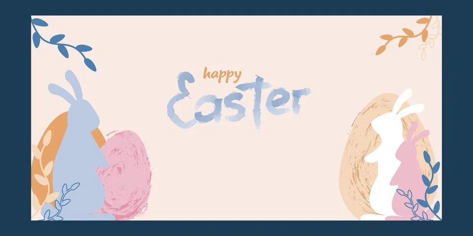 Easter card vector illustration Stock Illustration