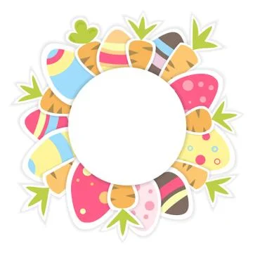 Easter carrots pattern on a white Stockillustratie